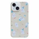 For iPhone 15 Plus Painted Pattern PC Phone Case(Milk Yellow Dog) - 1