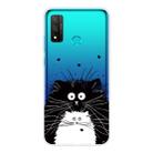 For Huawei P Smart 2020 Coloured Drawing Pattern Highly Transparent TPU Protective Case(Black White Rat) - 1