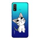 For Huawei P Smart 2020 Coloured Drawing Pattern Highly Transparent TPU Protective Case(Cat) - 1