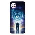 For Huawei P40 Lite Coloured Drawing Pattern Highly Transparent TPU Protective Case(Lion) - 1