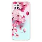 For Huawei P40 Lite Coloured Drawing Pattern Highly Transparent TPU Protective Case(Cherry Blossoms) - 1