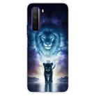 For Huawei P40 Lite 5G Coloured Drawing Pattern Highly Transparent TPU Protective Case(Lion) - 1