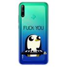 For Huawei P40 Lite E Coloured Drawing Pattern Highly Transparent TPU Protective Case(Penguin) - 1