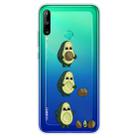 For Huawei P40 Lite E Coloured Drawing Pattern Highly Transparent TPU Protective Case(Avocado) - 1