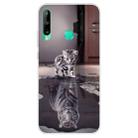 For Huawei P40 Lite E Coloured Drawing Pattern Highly Transparent TPU Protective Case(Cat Tiger) - 1