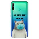 For Huawei P40 Lite E Coloured Drawing Pattern Highly Transparent TPU Protective Case(Mask Cat) - 1