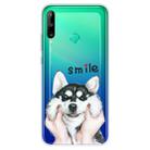 For Huawei P40 Lite E Coloured Drawing Pattern Highly Transparent TPU Protective Case(Pinch Dog) - 1