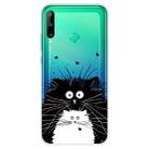 For Huawei P40 Lite E Coloured Drawing Pattern Highly Transparent TPU Protective Case(Black White Rat) - 1