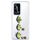 For Huawei P40 Pro+ Coloured Drawing Pattern Highly Transparent TPU Protective Case(Avocado) - 1