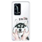 For Huawei P40 Pro+ Coloured Drawing Pattern Highly Transparent TPU Protective Case(Pinch Dog) - 1