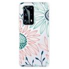 For Huawei P40 Pro+ Coloured Drawing Pattern Highly Transparent TPU Protective Case(Flower) - 1