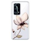 For Huawei P40 Pro+ Coloured Drawing Pattern Highly Transparent TPU Protective Case(Lotus) - 1