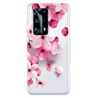 For Huawei P40 Pro+ Coloured Drawing Pattern Highly Transparent TPU Protective Case(Cherry Blossoms) - 1