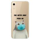 For Huawei Y5 (2019) Coloured Drawing Pattern Highly Transparent TPU Protective Case(Mask Cat) - 1
