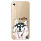 For Huawei Y5 (2019) Coloured Drawing Pattern Highly Transparent TPU Protective Case(Pinch Dog) - 1