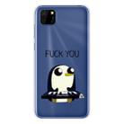 For Huawei Y5p (2020) Coloured Drawing Pattern Highly Transparent TPU Protective Case(Penguin) - 1