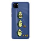 For Huawei Y5p (2020) Coloured Drawing Pattern Highly Transparent TPU Protective Case(Avocado) - 1
