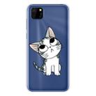 For Huawei Y5p (2020) Coloured Drawing Pattern Highly Transparent TPU Protective Case(Cat) - 1