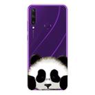 For Huawei Y6p (2020) Coloured Drawing Pattern Highly Transparent TPU Protective Case(Panda) - 1