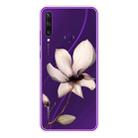 For Huawei Y6p (2020) Coloured Drawing Pattern Highly Transparent TPU Protective Case(Lotus) - 1