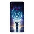 For Huawei Y6p (2020) Coloured Drawing Pattern Highly Transparent TPU Protective Case(Lion) - 1