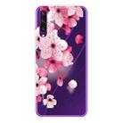 For Huawei Y6p (2020) Coloured Drawing Pattern Highly Transparent TPU Protective Case(Cherry Blossoms) - 1