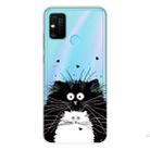 For Huawei Honor 9A Coloured Drawing Pattern Highly Transparent TPU Protective Case(Black White Rat) - 1