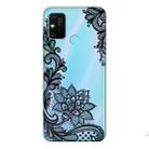 For Huawei Honor 9A Coloured Drawing Pattern Highly Transparent TPU Protective Case(Black Rose) - 1