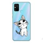 For Huawei Honor 9A Coloured Drawing Pattern Highly Transparent TPU Protective Case(Cat) - 1