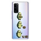 For Huawei Honor 30 Coloured Drawing Pattern Highly Transparent TPU Protective Case(Avocado) - 1