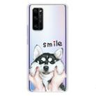 For Huawei Honor 30 Coloured Drawing Pattern Highly Transparent TPU Protective Case(Pinch Dog) - 1