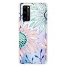 For Huawei Honor 30 Coloured Drawing Pattern Highly Transparent TPU Protective Case(Flower) - 1