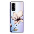 For Huawei Honor 30 Pro Coloured Drawing Pattern Highly Transparent TPU Protective Case(Lotus) - 1