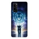 For Huawei Honor 30 Pro Coloured Drawing Pattern Highly Transparent TPU Protective Case(Lion) - 1