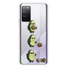 For Huawei Honor X10 Coloured Drawing Pattern Highly Transparent TPU Protective Case(Avocado) - 1