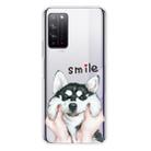 For Huawei Honor X10 Coloured Drawing Pattern Highly Transparent TPU Protective Case(Pinch Dog) - 1