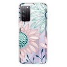 For Huawei Honor X10 Coloured Drawing Pattern Highly Transparent TPU Protective Case(Flower) - 1