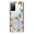 For Huawei Honor X10 Coloured Drawing Pattern Highly Transparent TPU Protective Case(Golden Butterfly) - 1