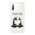 For Samsung Galaxy Note 10 Coloured Drawing Pattern Highly Transparent TPU Protective Case(Penguin) - 1