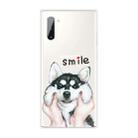 For Samsung Galaxy Note 10 Coloured Drawing Pattern Highly Transparent TPU Protective Case(Pinch Dog) - 1