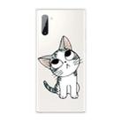 For Samsung Galaxy Note 10 Coloured Drawing Pattern Highly Transparent TPU Protective Case(Cat) - 1