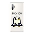 For Samsung Galaxy Note 10+ Coloured Drawing Pattern Highly Transparent TPU Protective Case(Penguin) - 1