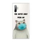 For Samsung Galaxy Note 10+ Coloured Drawing Pattern Highly Transparent TPU Protective Case(Mask Cat) - 1