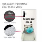 For Samsung Galaxy Note 10+ Coloured Drawing Pattern Highly Transparent TPU Protective Case(Mask Cat) - 3
