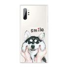 For Samsung Galaxy Note 10+ Coloured Drawing Pattern Highly Transparent TPU Protective Case(Pinch Dog) - 1