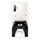 For Samsung Galaxy Note 10+ Coloured Drawing Pattern Highly Transparent TPU Protective Case(Black White Rat) - 1