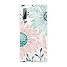 For Samsung Galaxy Note 10+ Coloured Drawing Pattern Highly Transparent TPU Protective Case(Flower) - 1