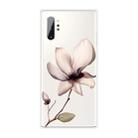 For Samsung Galaxy Note 10+ Coloured Drawing Pattern Highly Transparent TPU Protective Case(Lotus) - 1