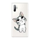 For Samsung Galaxy Note 10+ Coloured Drawing Pattern Highly Transparent TPU Protective Case(Cat) - 1