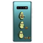 For Samsung Galaxy S10+ Coloured Drawing Pattern Highly Transparent TPU Protective Case(Avocado) - 1